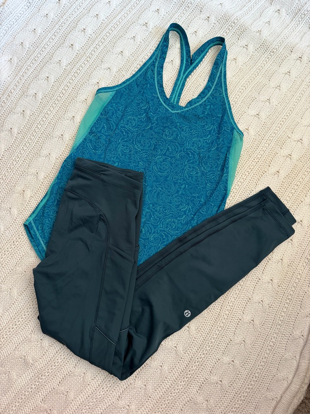 lululemon athletica Teal Fast and Free Legging Tights